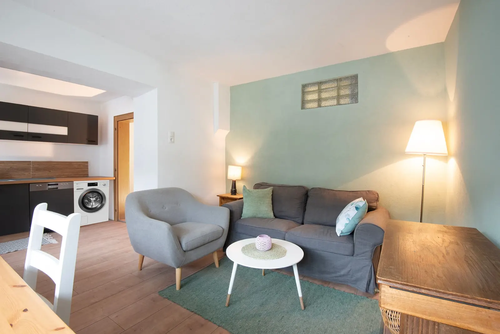Wohnzimmer, Apartment Hochzeiger 2560 in Wenns im Pitztal