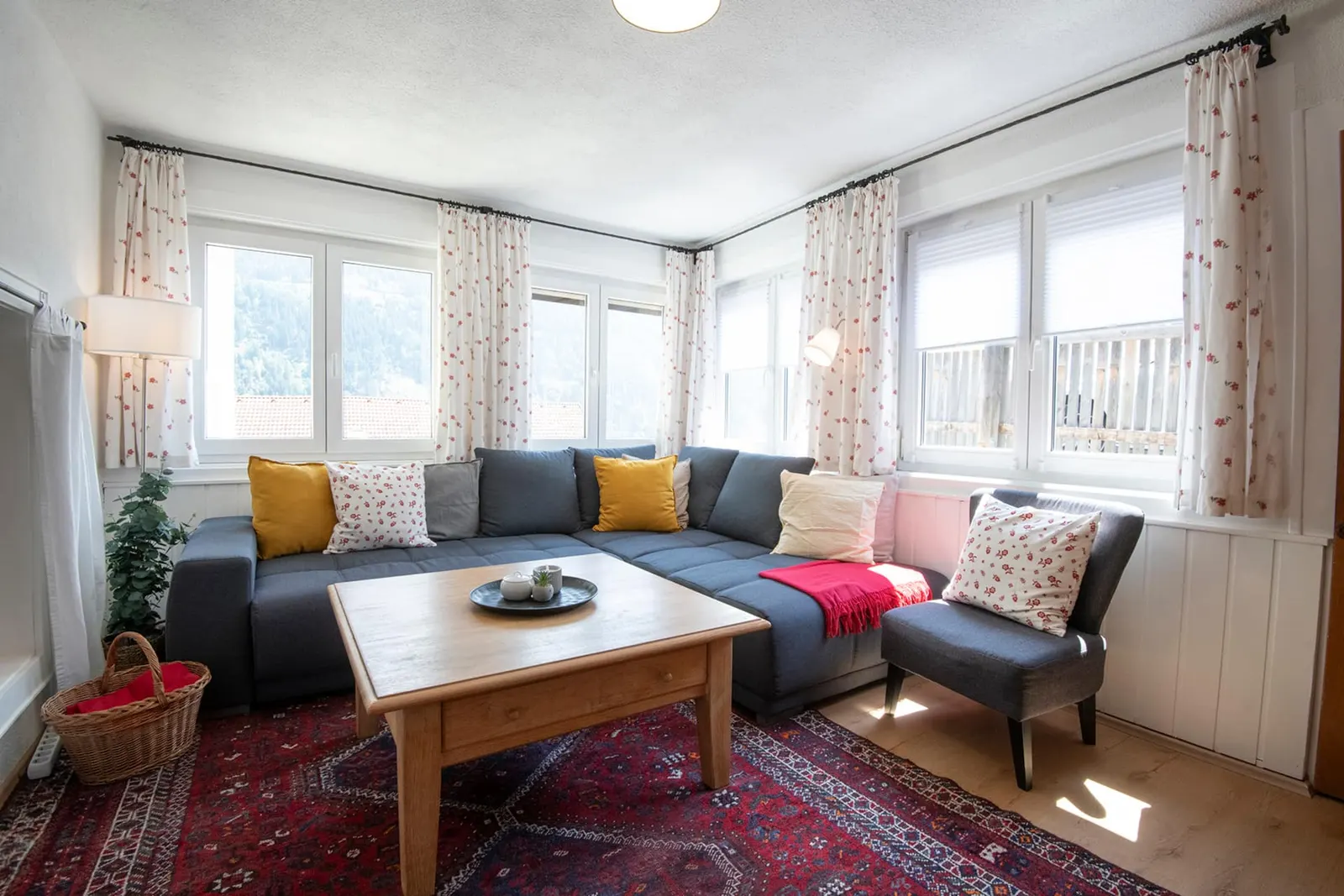 Wohnzimmer, Apartment Wiesen in Wenns im Pitztal