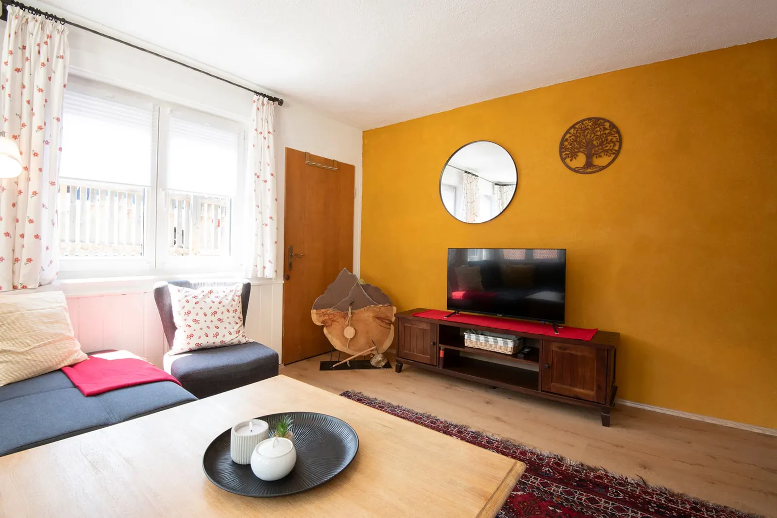 Wohnzimmer, Apartment Wiesen in Wenns im Pitztal
