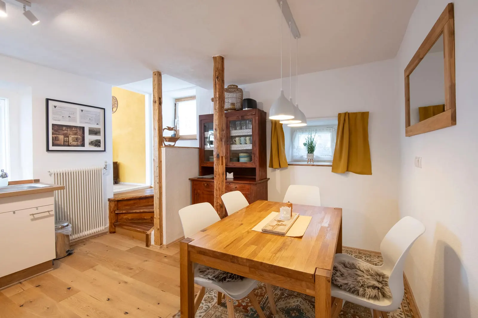 Essbereich, Apartment Wiesen in Wenns im Pitztal