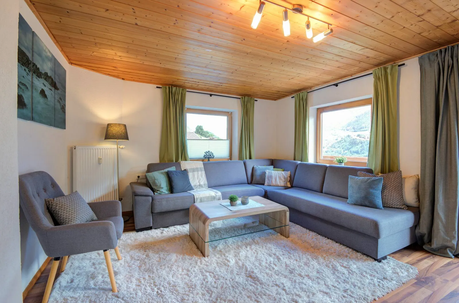 Living room, Apartment Aussicht in Wenns, Pitztal
