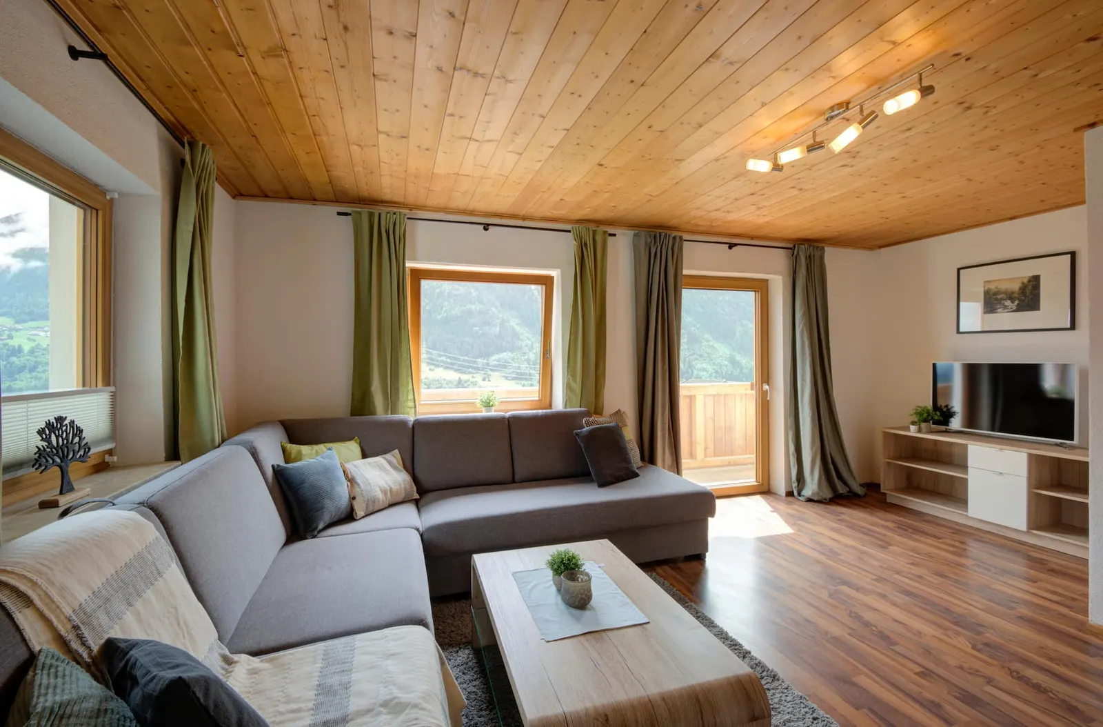 Living room, Apartment Aussicht in Wenns, Pitztal